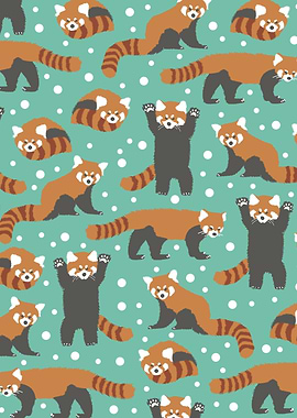 Red panda pattern