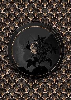 Shadow Black and Gold Rose