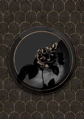 Shadow Black and Gold Rose