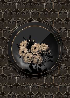 Black and Gold Rose Flower