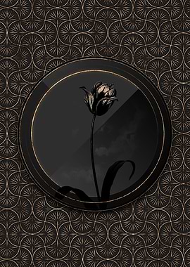 Shadowy Art Deco Tulip