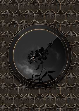 Black and Gold Rose Flower