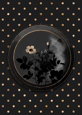 Shadowy Gold Rose Flowers