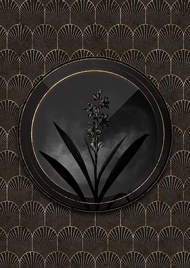 Shadowy Black Gold Flower