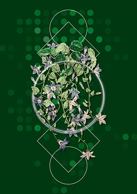 Geometric Harebell Flower