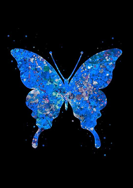 Butterfly blue art