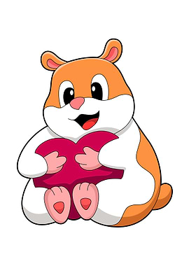 Hamster red Heart