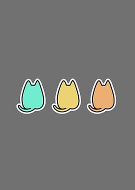 Three cute fat cats