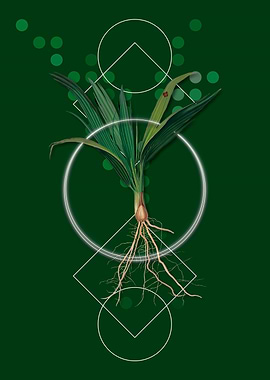 Geometric Date Palm Tree