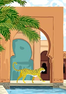 Cheetah under the Moroccan