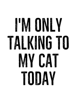 Im Only Talking To My Cat