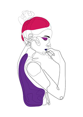 One Line art Women 2