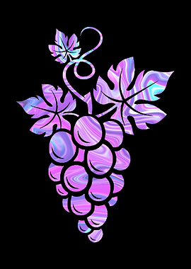 grape with hologram color