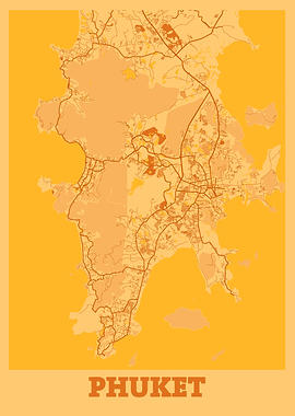 Phuket Sunset City Map