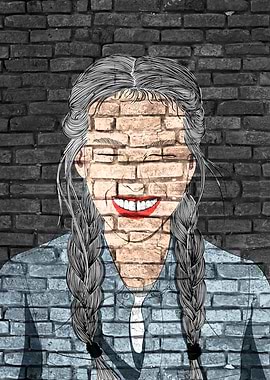 Lovely Girl Graffiti Art