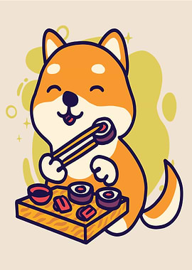 CUTE DOG SHIBA SUSHI