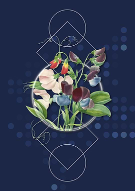 Vintage Sweet Pea Flowers