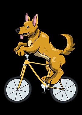 Cycling Cyclist Dog