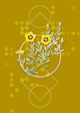 Vintage Rosa Persica Flora