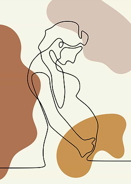 pregnant woman abstract