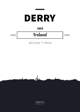 Derry ireland skyline