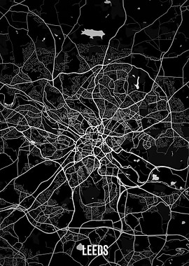 Leeds dark map