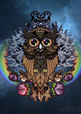Wonderful steampunk owl