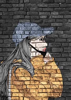 Gilr Facemask Garffiti