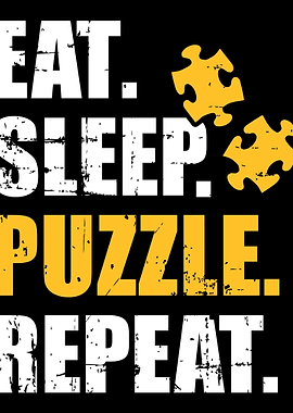 Eat sleep jigsaw puzzle re