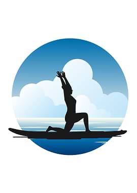 yoga icon design vector