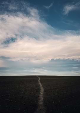 footpath across empty land