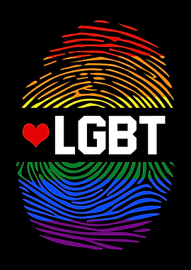 LGBT Rainbow Fingerprint