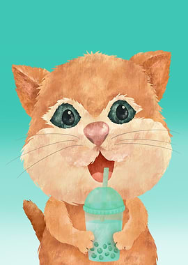 Cat Boba Tea