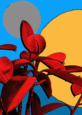 Minimal Colour Block Plant