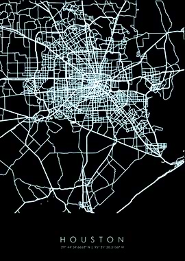 Houston Neon Map