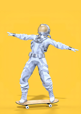 Astronaut Skateboard