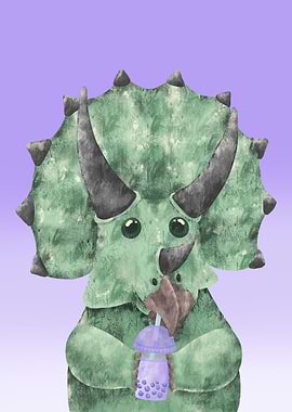 Triceratops Boba Tea