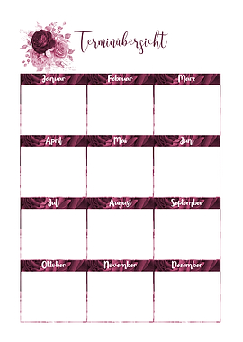 Yearly planner german rose