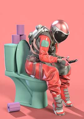 Astronaut and Toilet
