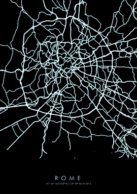Rome Neon Map