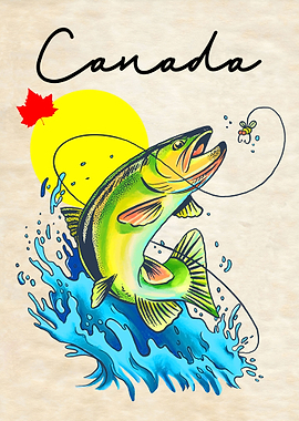 CANADA FISHING MAPLE LEAF