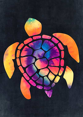 Tie Dye Sea Turtle