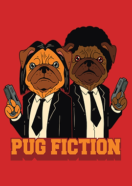 CUTE DOG PUG FICTION
