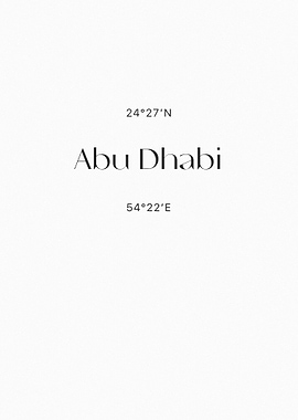 Abu Dhabi Coordinates