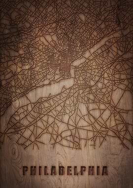 Philadelphia Wood Map