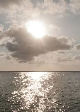 Caribbean Sunset Ocean 1
