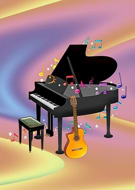 Piano and guitar