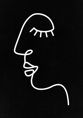 One Line Drawing Woman