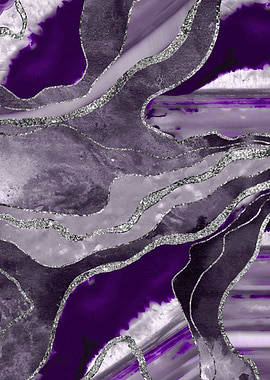 Dark Violet Marble Agate