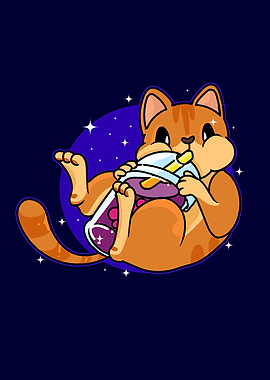Boba Tea Cat Cute Cat